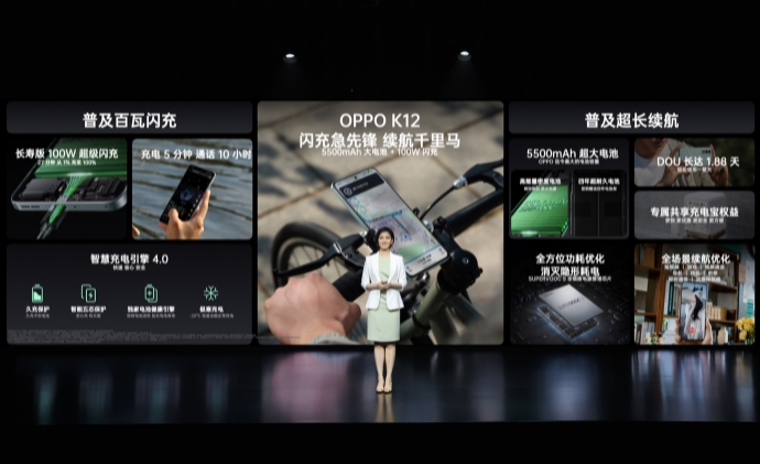 OPPO K12正式发布,开启百瓦闪充超长续航双普及时代,售价1799元起