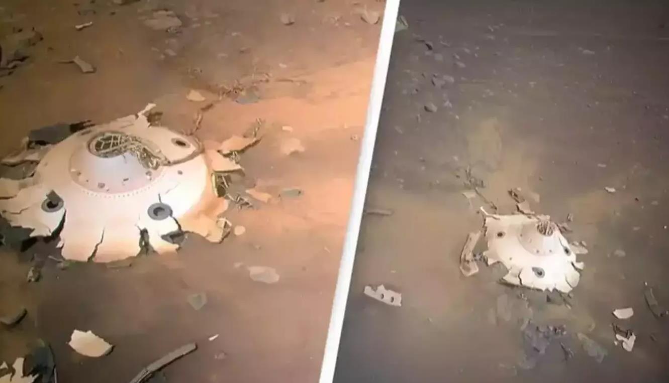 火星直升机“聪明号”发现毅力号着陆残骸,为未来火星任务提供宝贵信息